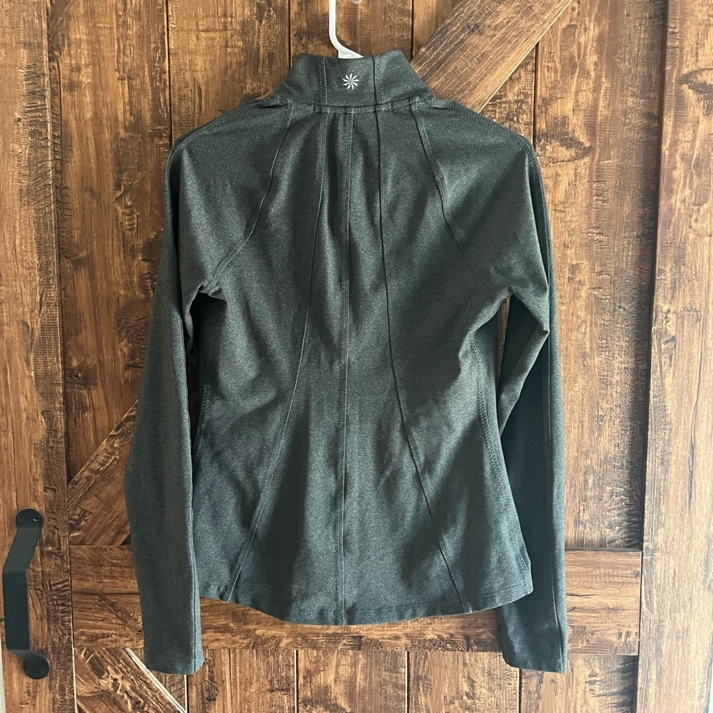 Athleta bluish gray Athleta brand athletic quarter zip jacket size small - Picture 3 of 3